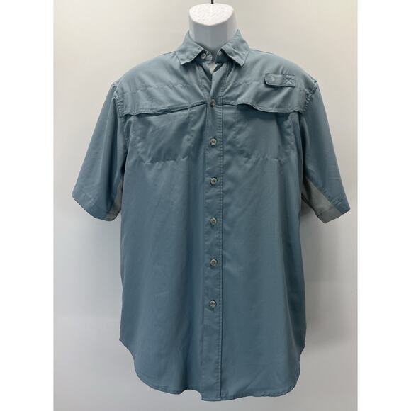 Reel Legends Shirt Mens S Blue Vented Short Sleeve Boat Mariner 2 Fishing - Picture 3 of 6